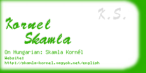 kornel skamla business card